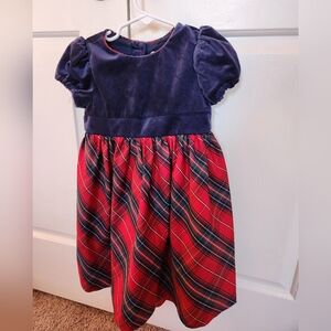 Max Studio Kids navy velvet party dress